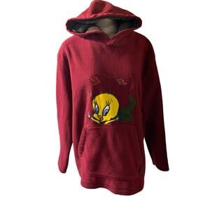Y2K 2000s Looney Tunes Tweety Bird Hoodie Size Large